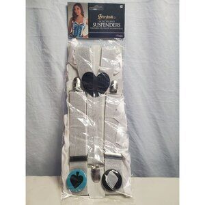 NIB Storybook Wonderland Suspenders W/ Ruffle Costume Cosplay Fancy